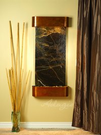 Adagio Water Features - Rustic Copper Rainforest Green Authentic Marble