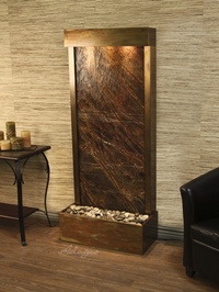 Adagio Water Features - Rustic Copper Rainforest Brown Marble