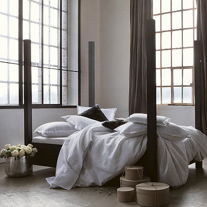 Alexandre Turpault Borsalino Bedding is 100% Linen Flax and includes a duvet, flat sheet, shams.