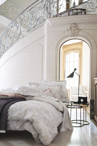 Alexandre Turpault Chantilly Bedding includes a duvet, flat sheet, shams.