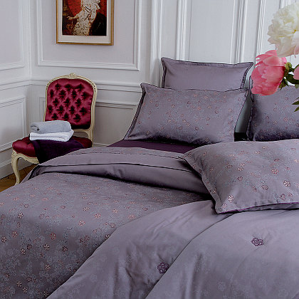 Alexandre Turpault Comedy Bedding includes a duvet, flat sheet, shams and a quilted Bedspread.