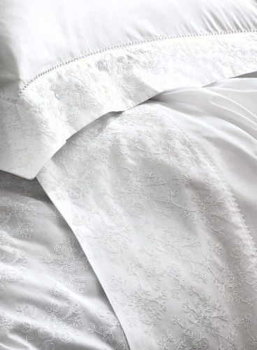 Alexandre Turpault Mademoiselle  Bedding includes a duvet, flat sheet, shams.