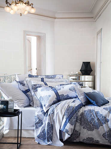 Alexandre Turpault Quai Branly Bedding includes a duvet, flat sheet, shams.
