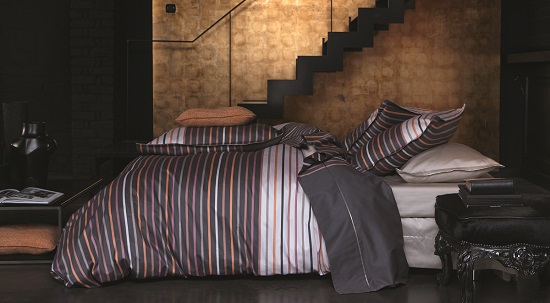 Alexandre Turpault Vivienne Bedding is 100% Egyptian Cotton Sateen and includes a duvet, flat sheet, shams.