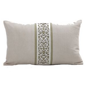 Fibre by Auskin Laser Cut Damask Olive Decorative Pillow