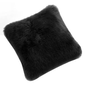 Fibre by Auskin Sheepskin Cushion in Black
