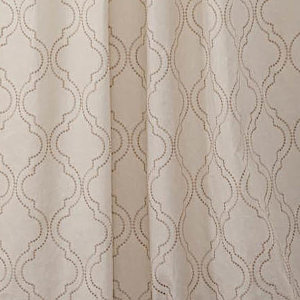 Drapery - DecVertical double wavy circular lines that go in and out add dimension and luxury to any room.