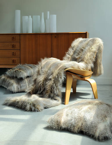 Evelyne Prelonge Luxe Faux Fur Bed Covers & Accessories in Siberia