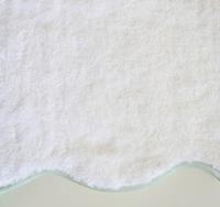 Home Treasures Antalya Bath Towels Scallop Piping Close-up  - White/Eucalipto.