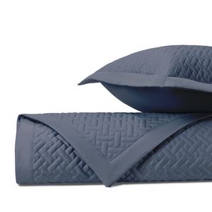 Home Treasures Basket Weave Quilted Bedding - Stone Blue.
