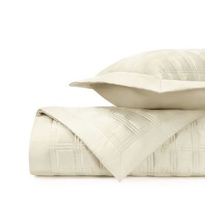 Home Treasures Block Quilted Bedding - Ivory.