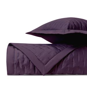 Home Treasures Fil Coupe Quilted Sateen Bedding - Purple.