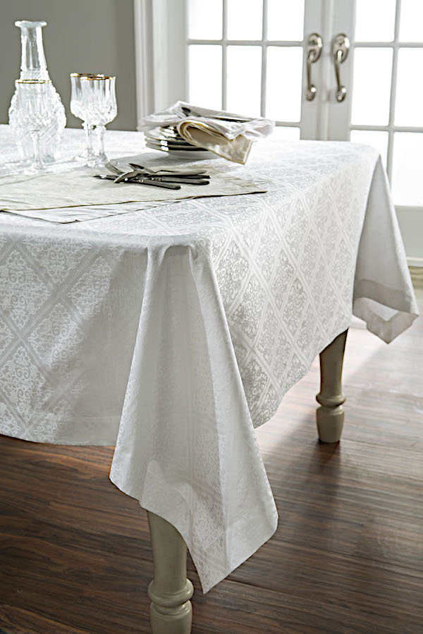 Home Treasures Luciana Scroll Table Linens - Table Display.