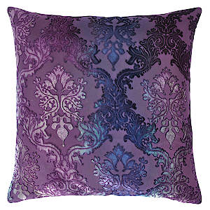 Kevin O'Brien Studio Brocade Velvet Decorative Pillow - Peacock