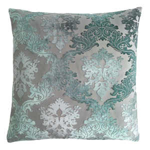 Kevin O'Brien Studio Brocade Velvet Decorative Pillow - Jade