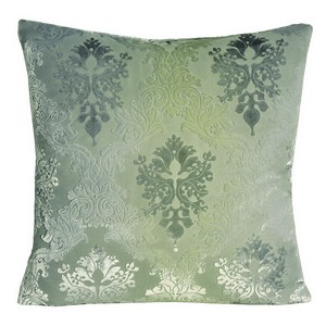 Kevin O'Brien Studio Brocade Velvet Decorative Pillow - Ice
