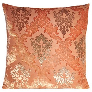Kevin O'Brien Studio Brocade Velvet Decorative Pillow - Mango