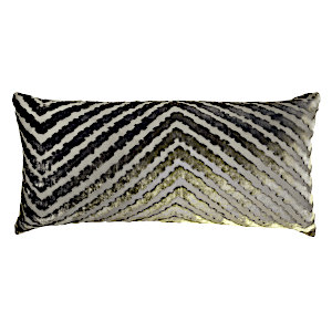 Kevin OBrien Studio Chevron Velvet Decorative Pillow - Oregano (7x15).