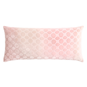 Kevin O'Brien Studio Mod Fretwork Velvet Decorative Pillow - Blush (16x36)
