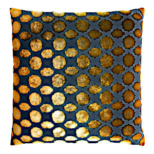 Kevin O'Brien Studio Mod Fretwork Velvet Decorative Pillow - Copper Ivy
