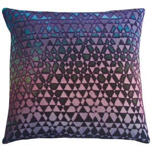 Kevin O'Brien Studio Triangles Velvet Decorative Pillow - Peacock.