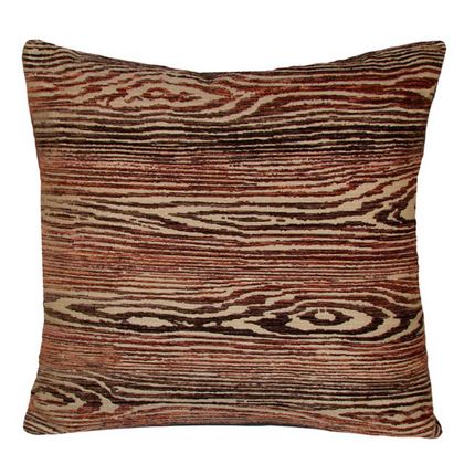 Kevin O'Brien Studio Wood Jacquard  Dec Pillow is made with silk and rayon.