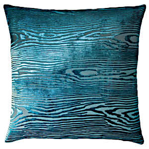 Kevin O'Brien Studio - Woodgrain Velvet Decorative Pillow - Pacific.