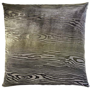 Kevin O'Brien Studio - Woodgrain Velvet Decorative Pillow - Oregano 22x22.
