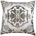 Lili Alessandra Morocco Ivory/Silver Dec Pillows - Silk & Sensibility