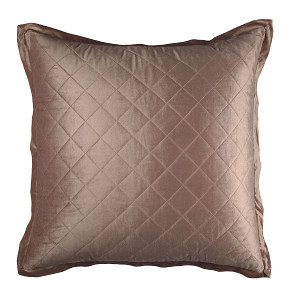 Lili Alessandra Chloe Diamond Quilted Champagne Velvet - Euro Pillow.
