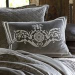 Lili Alessandra Paris Silver/Ivory Velvet Standard/King Pillow 