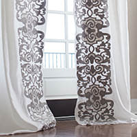 Lili Alessandra Custom Drapery Panels - Mozart White Linen
Silver Velvet