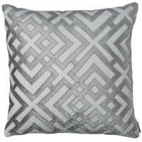 Lili Alessandra Karl Ivory/Platinum Decorative pillows.