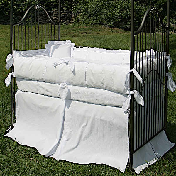 Lulla Smith Sanibel Crib Bedding - Displayed Outside.