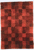 Hand woven rug in Shaggy in a mix of pure new wool, polyester and viscose.