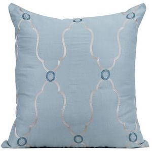 Muriel Kay Viola Cotton Organdy Decorative Pillow - Charlotte Blue.