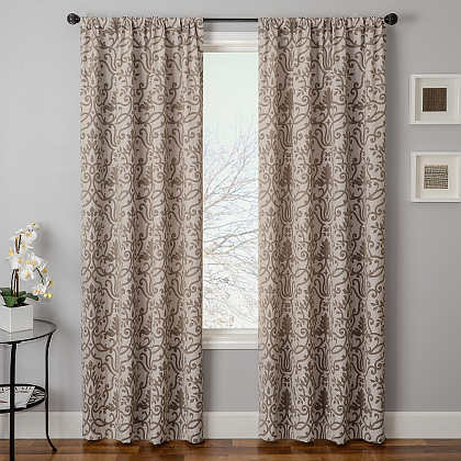Softline Home Fashions Athens Royale Drapery Panels are available in 6 color combinations.
