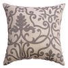 Softline Home Fashions Athens Royale Decorative Pillow in Pewter color.