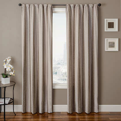 Softline Home Fashions Athens Stripe Drapery Panels are available in 6 color combinations.