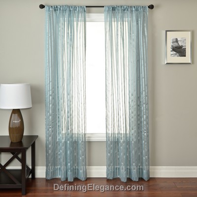 Softline Calva Sheer Drapery Panels are available in 11 color combinations.