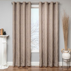 Softline Home Fashions Carlisle Drapery Panels in Wheat color.
