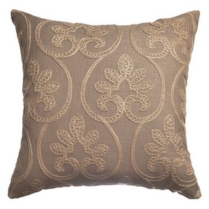 Softline Home Fashions Chia  Decorative Pillow in Taupe Gold color.