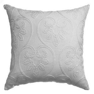 Softline Home Fashions Chia  Decorative Pillow in White White color.