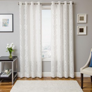 Softline Home Fashions Chia Drapery Panels in White White color.