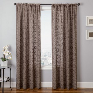 Softline Home Fashions Corby Drapery Panels in Bark color.