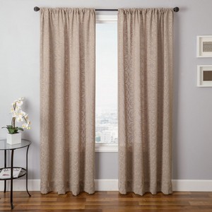 Softline Home Fashions Corby Drapery Panels in Linen color.