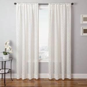 Softline Home Fashions Corby Drapery Panels in White color.