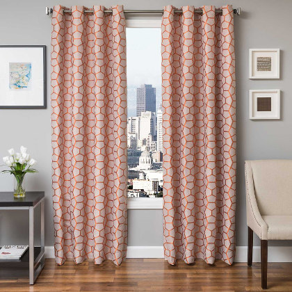 Softline Home Fashions Dijon Drapery Panels are available in 5 color combinations.