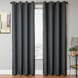 Softline Home Fashions Emmen Drapery Panels in Charcoal Grey color.