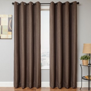 Softline Home Fashions Emmen Drapery Panels in Chocolate color.